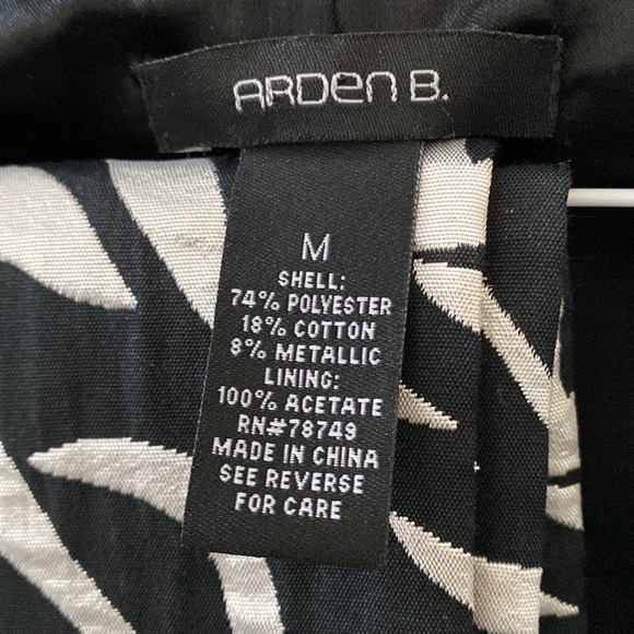 Arden B Black and Silver Rose Jacket - Picture 2 of 6